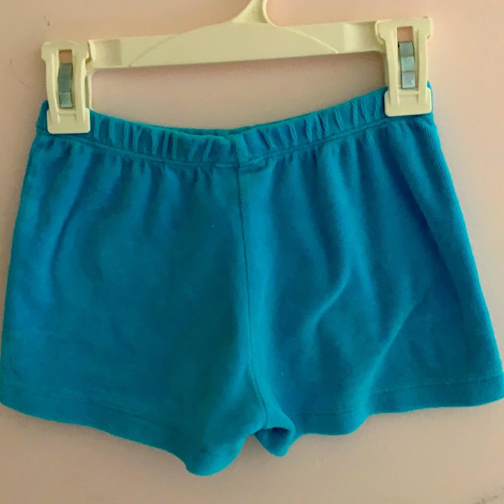 Blue shorts warm up dance wear